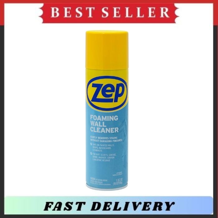 Zep Foaming Wall Cleaner 18 oz Multi Surface Stain Remover Spray Clear