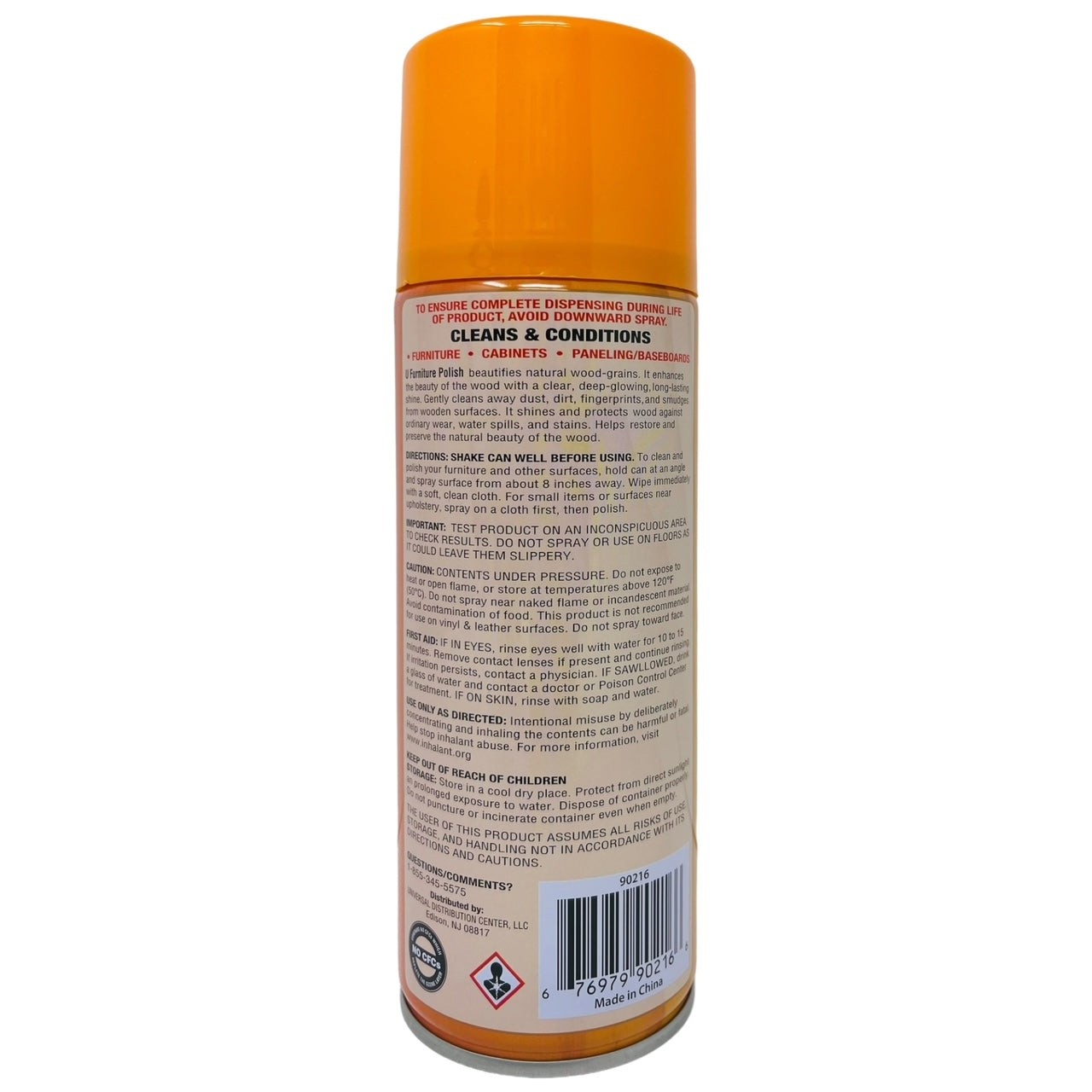Furniture Polish Orange Scent – Cleans, Restores, & Conditions 10oz (Pack of 3)