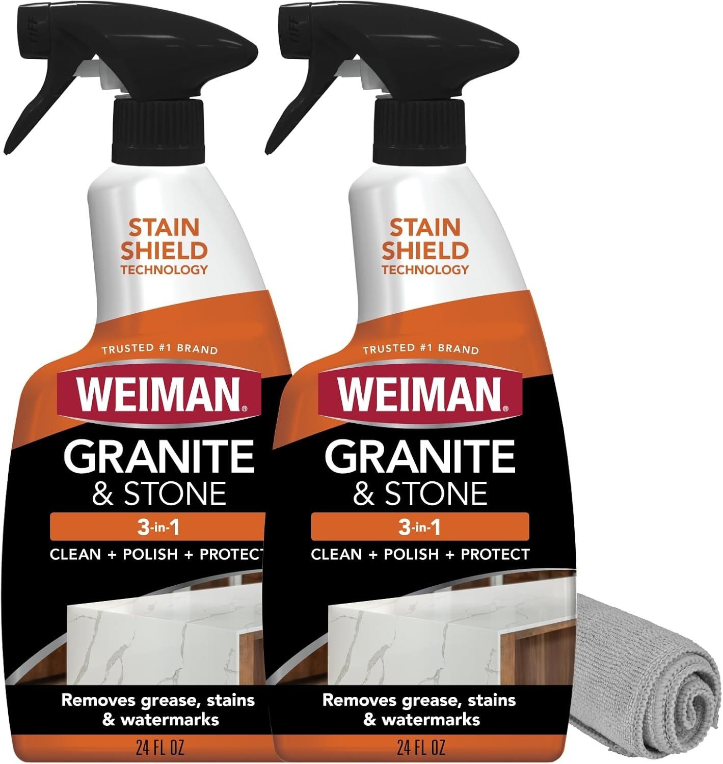 Stain Shield Granite Cleaner Spray – 24oz Streak-Free Polish for Stone Surfaces