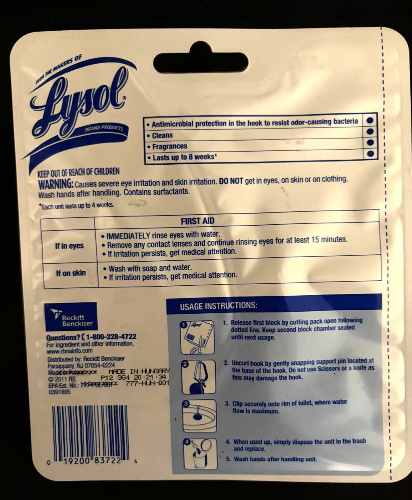 LYSOL NO MESS AUTOMATIC TOILET BOWL CLEANER, SET OF 2