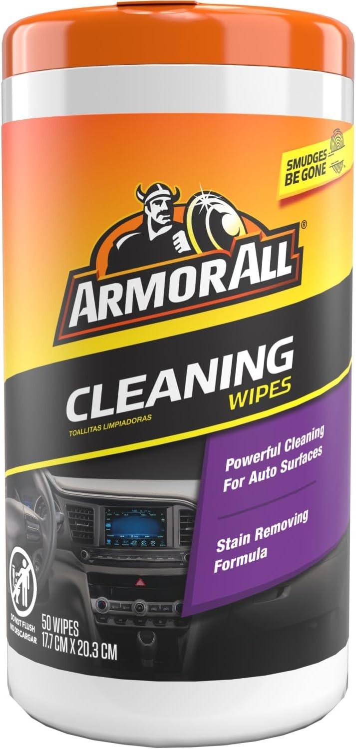 50 Count Natural Car Cleaning Wipes – Safe for Interior & Exterior Surfaces