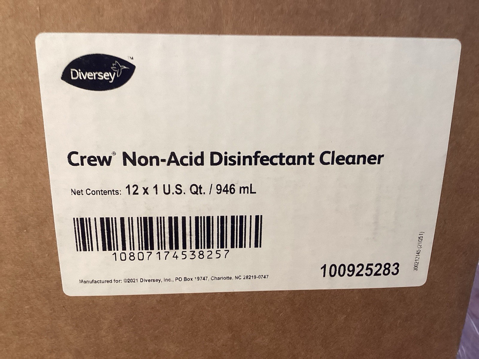 Lot Of 4 Diversey 100925283 Bathroom Cleaner 32oz Bottle B47