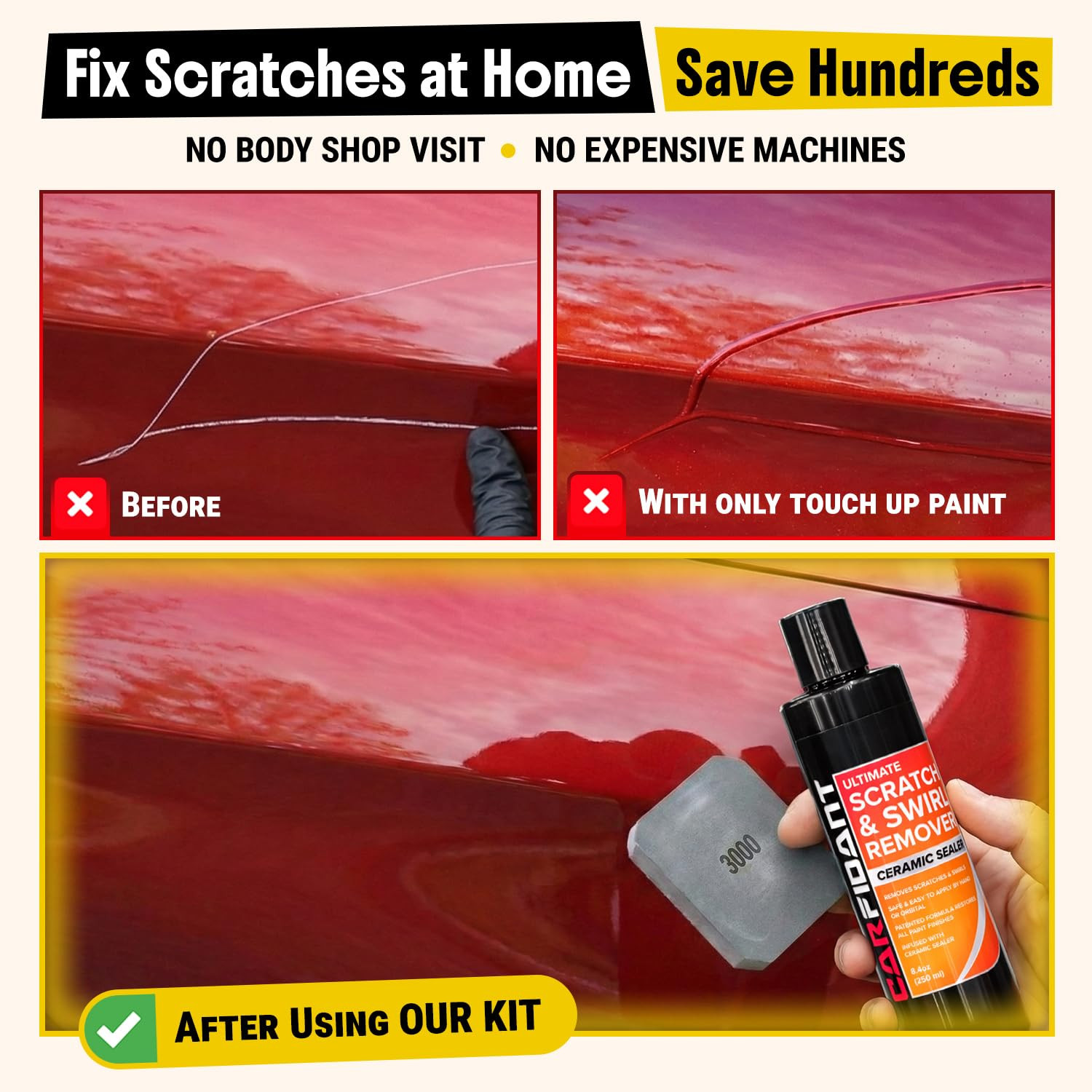Scratch and Swirl Remover – Car Scratch Remover for Vehicles Paint – Polishing C