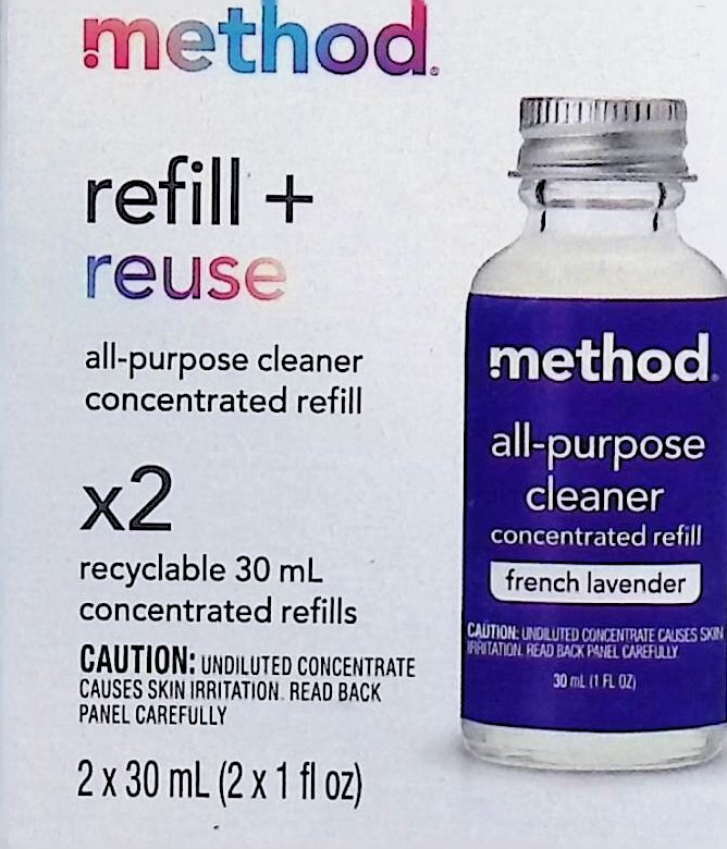 Method All-Purpose Cleaner Concentrated Refill French Lavender 2x 30mL Refills