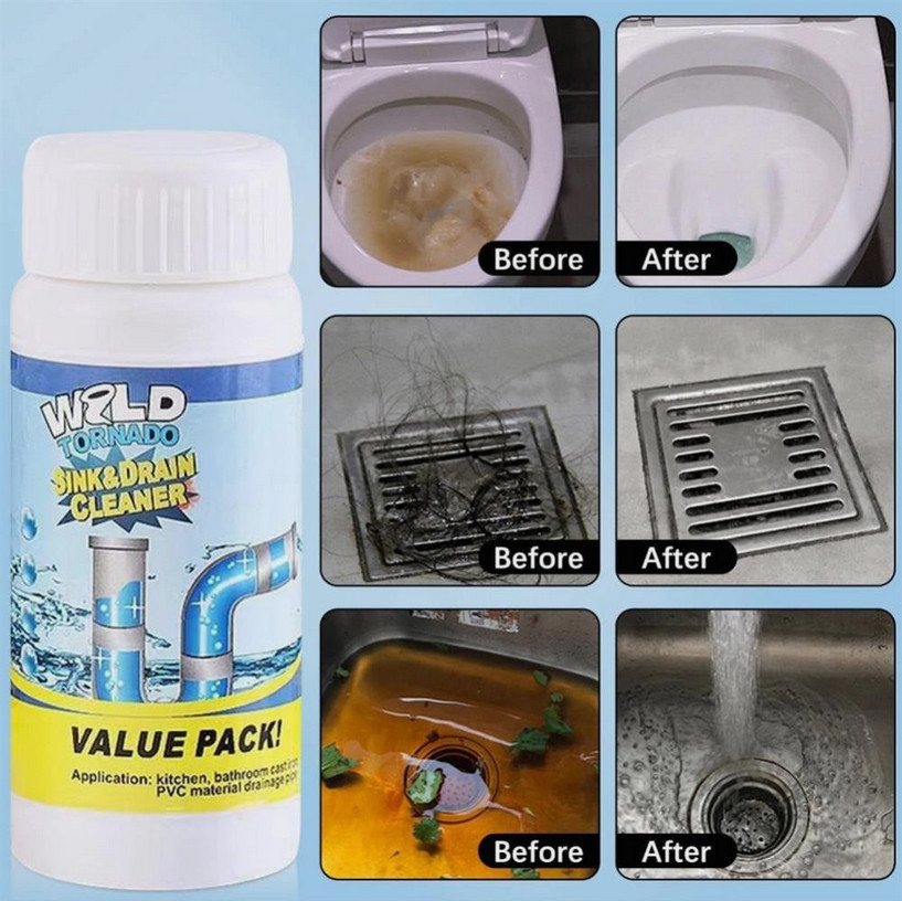 Wild Tornado Powerful Sink Drain Cleaner High Efficiency Clogging Cleaner