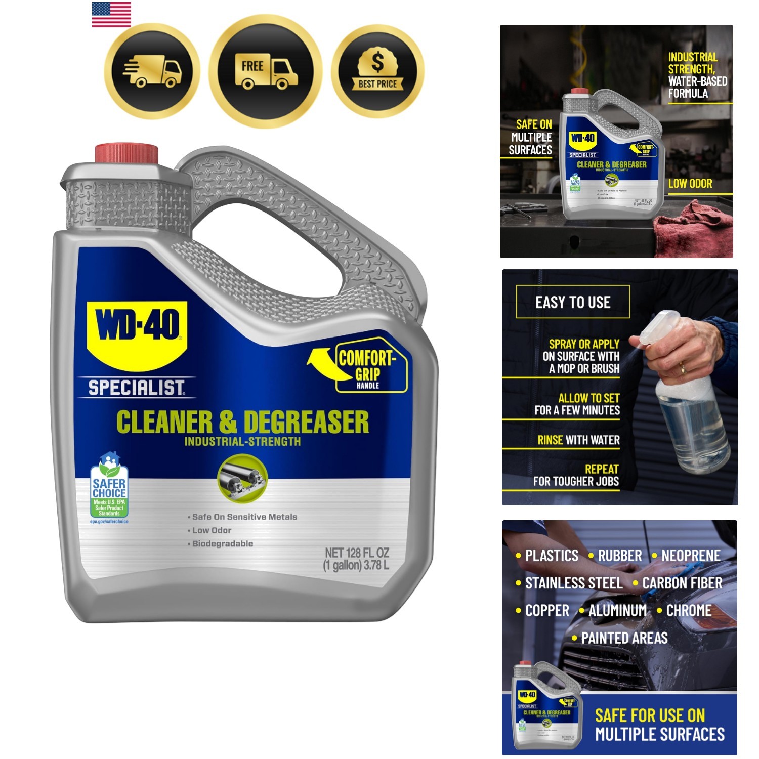 Cleaner & Degreaser, Multi-Surface Cleaning Solution, One Gallon