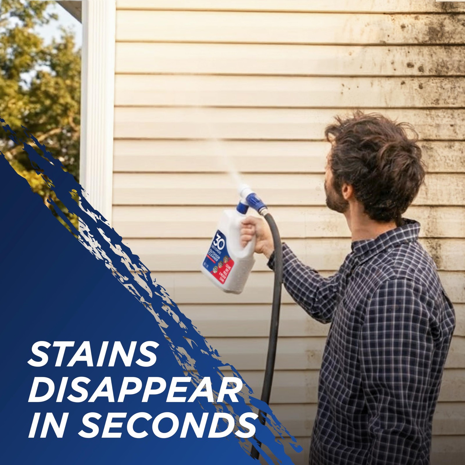 30 SECONDS Outdoor Cleaner 2 Pack with Hose End Sprayer Cleans Stains from Algae