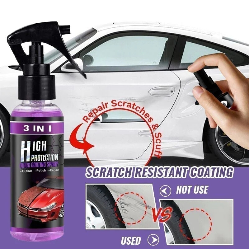 100ML 3 in 1 High Protection Quick Car Coat Ceramic Coating Spray Hydrophobic