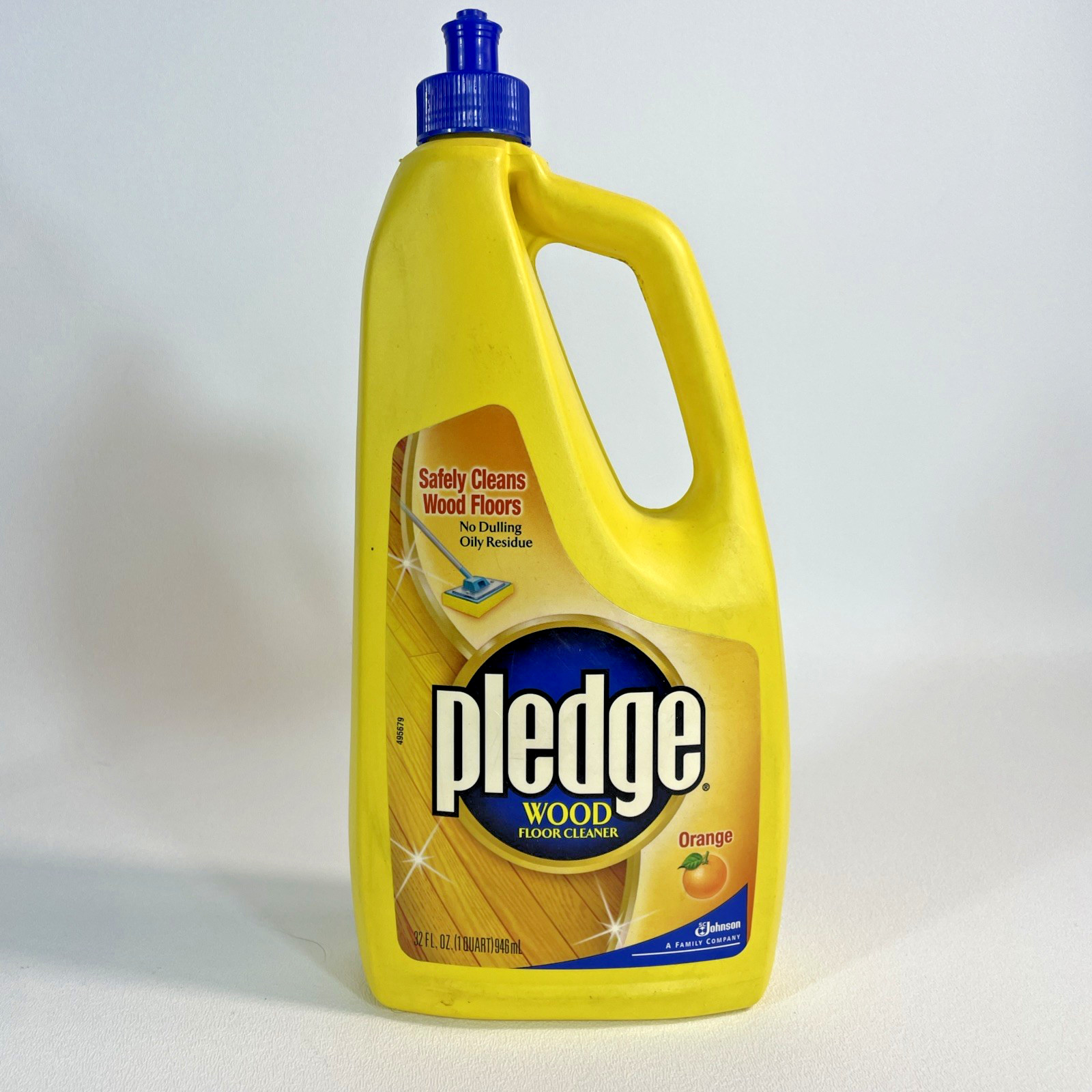 Pledge Wood Floor Cleaner Orange Scent 32 ounce Bottle 95% full
