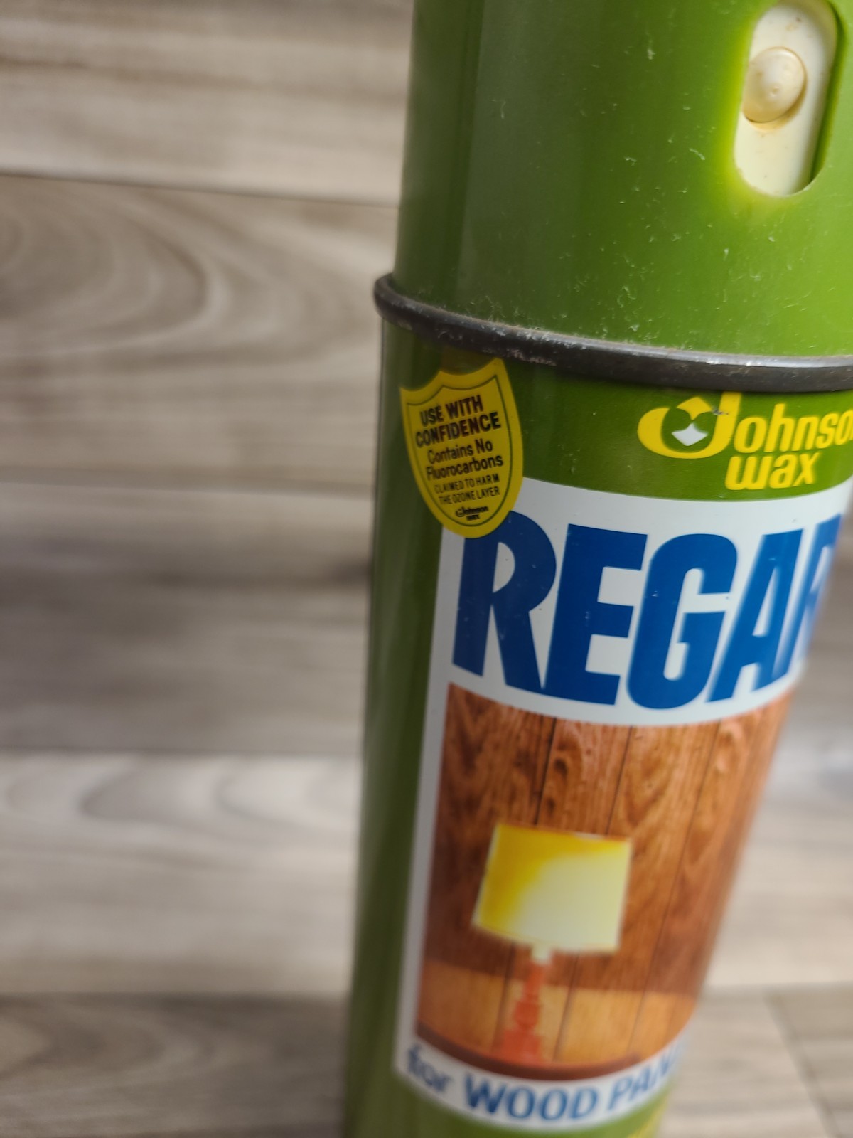 VTG SC Johnson Wax Regard Wood Paneling Cleaner Woodwork 13 Oz Metal Spray Can