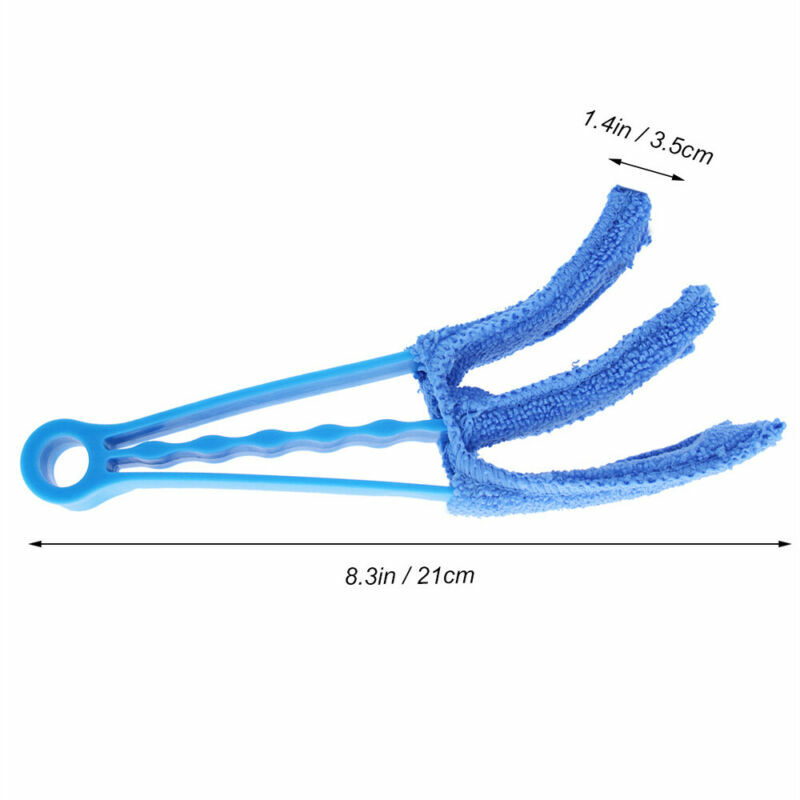 5PCS Blue Cleaning Brush Microfiber Sleeves Venetian Window Blinds Cleaner