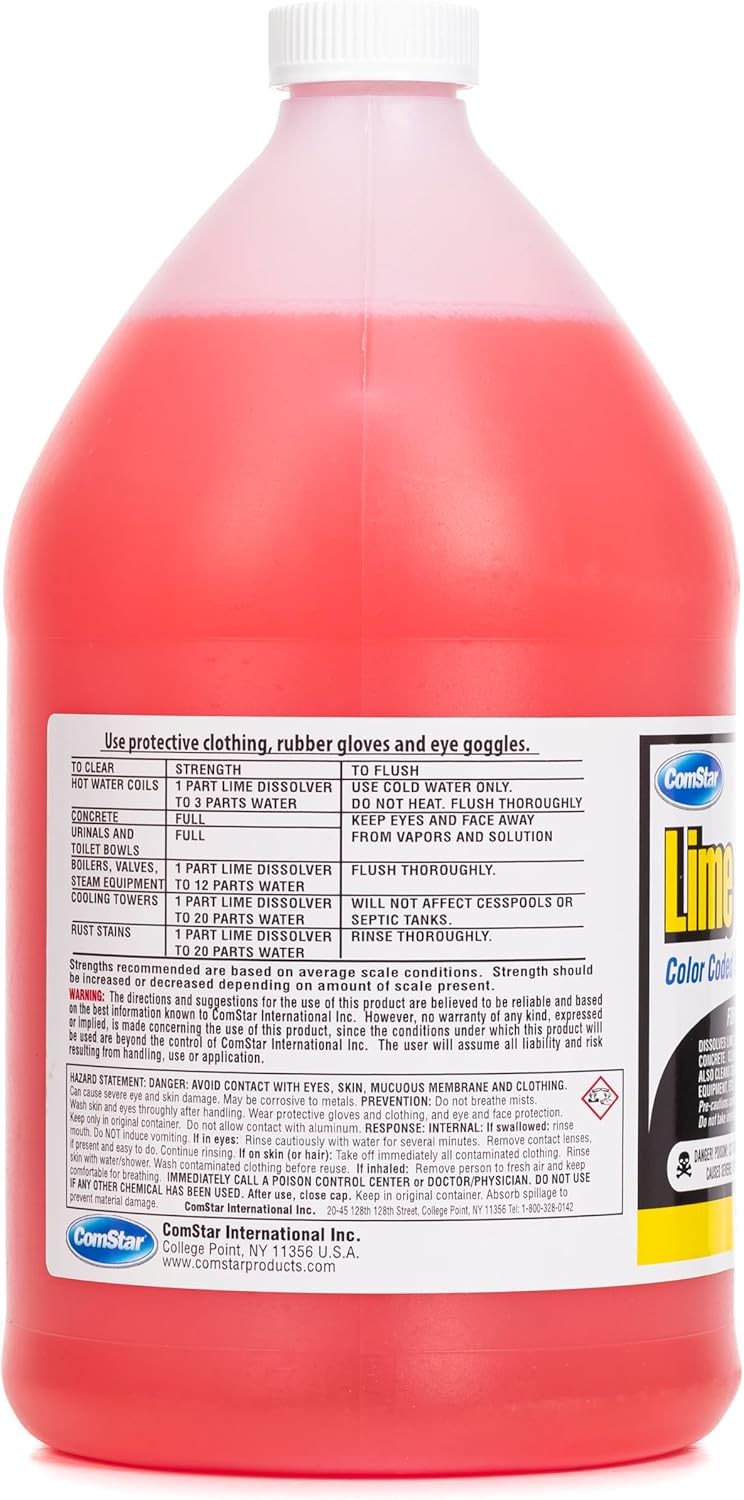 ComStar Lime Dissolver & Scale Remover 1 Gal Industrial Descaler Cleaner