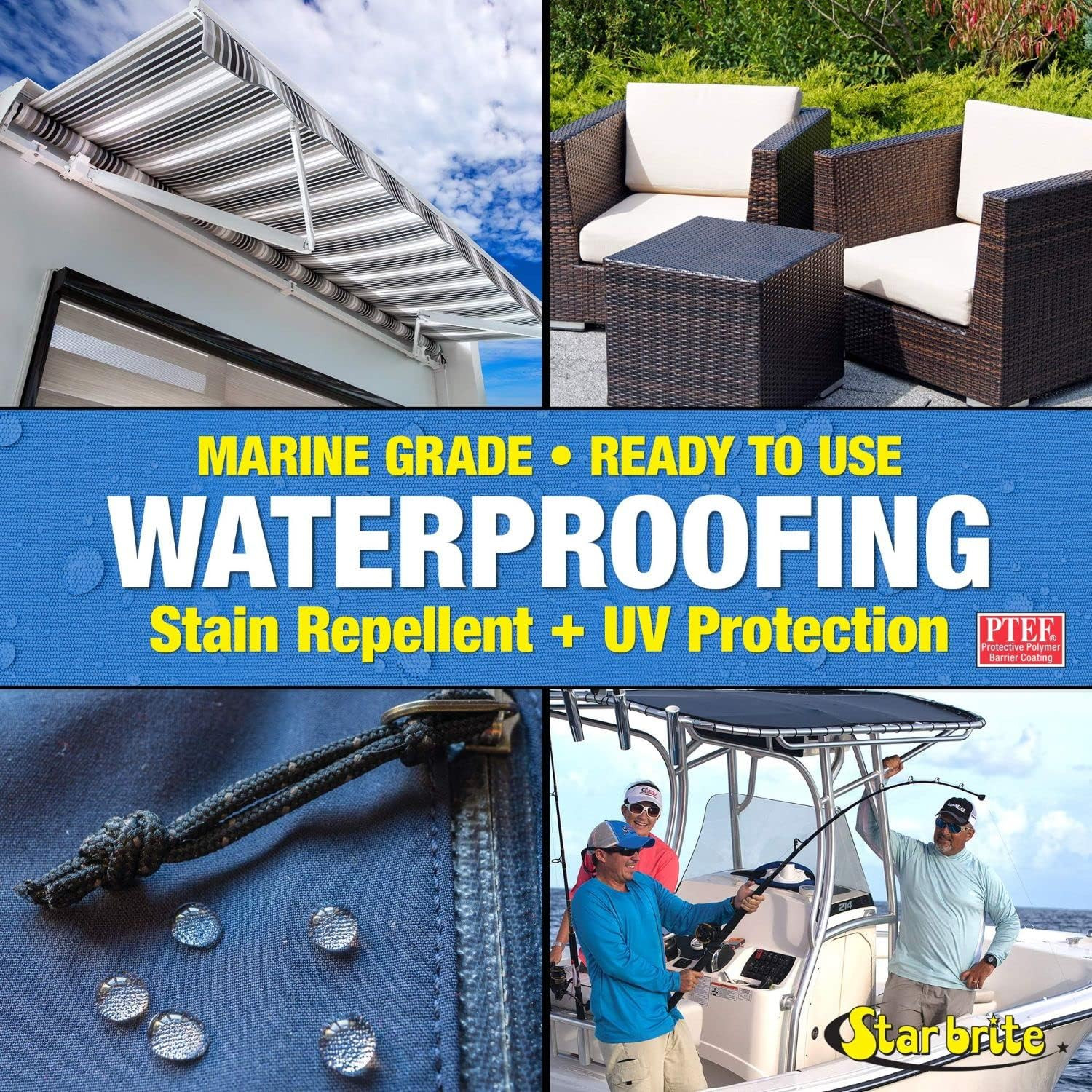 Waterproofing Spray, Waterproofer + Stain Repellent + UV Protection – 64 OZ (081