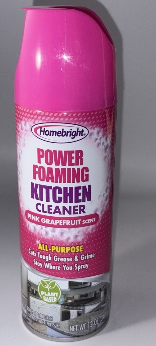 Homebright Power Foaming Kitchen Cleaner 12oz Pink Grapefruit Scent-NEW-SHIP24HR