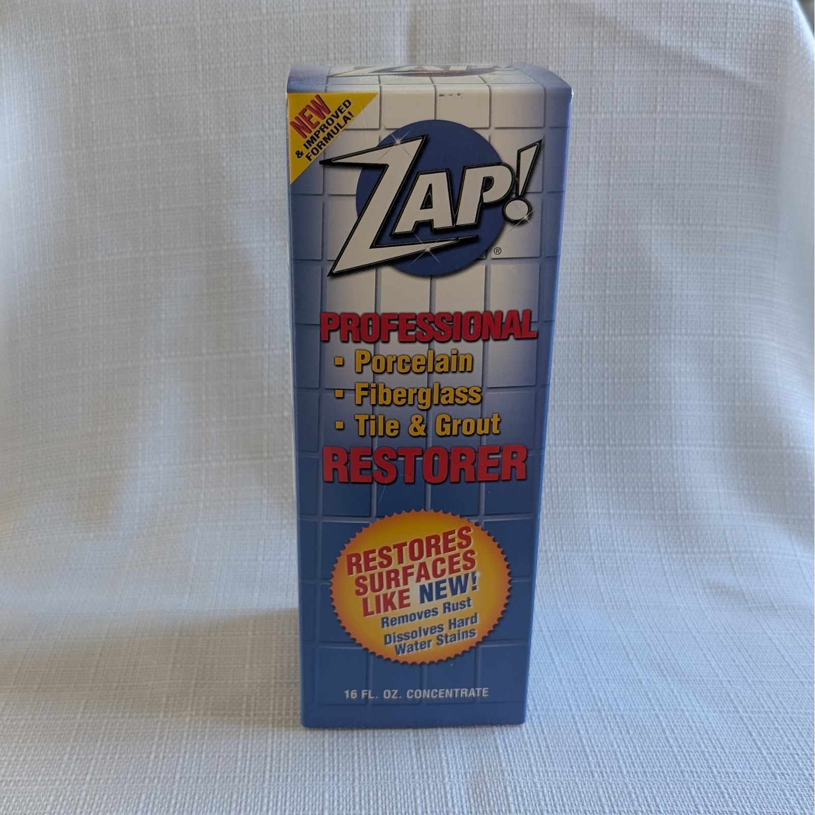 ZAP! Professional Porcelain Fiberglass Tile & Grout Restorer 16oz. New in Box
