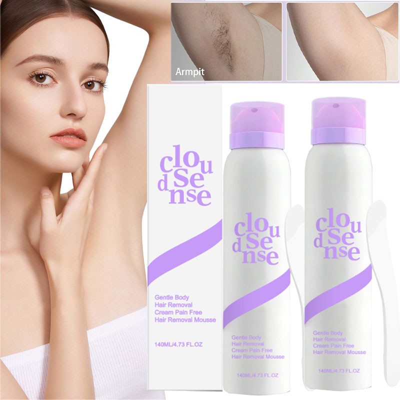 5X Cloud Sense Gentle Hair Removal Mousse Spray, Aloe & Hyaluronic Acid~2026