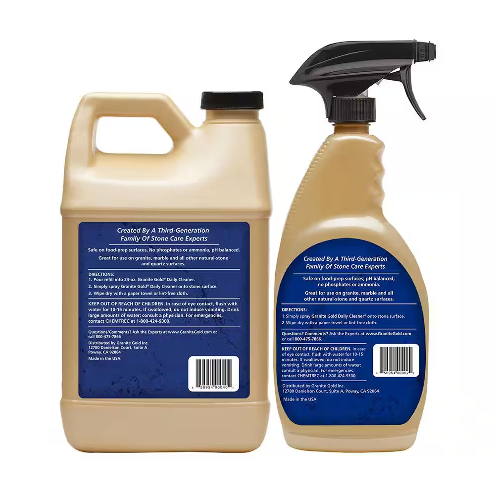 88 Oz. Daily Multi-Surface Countertop Cleaner Value Pack for Granite, Quartz, Ma