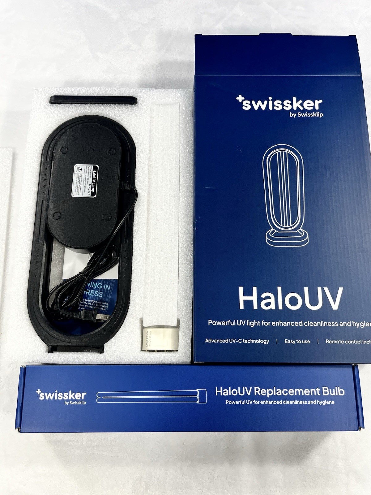 HaloUV Swissker by Swissklip UV-C Light Technology Cleanliness + Extra Bulb NEW