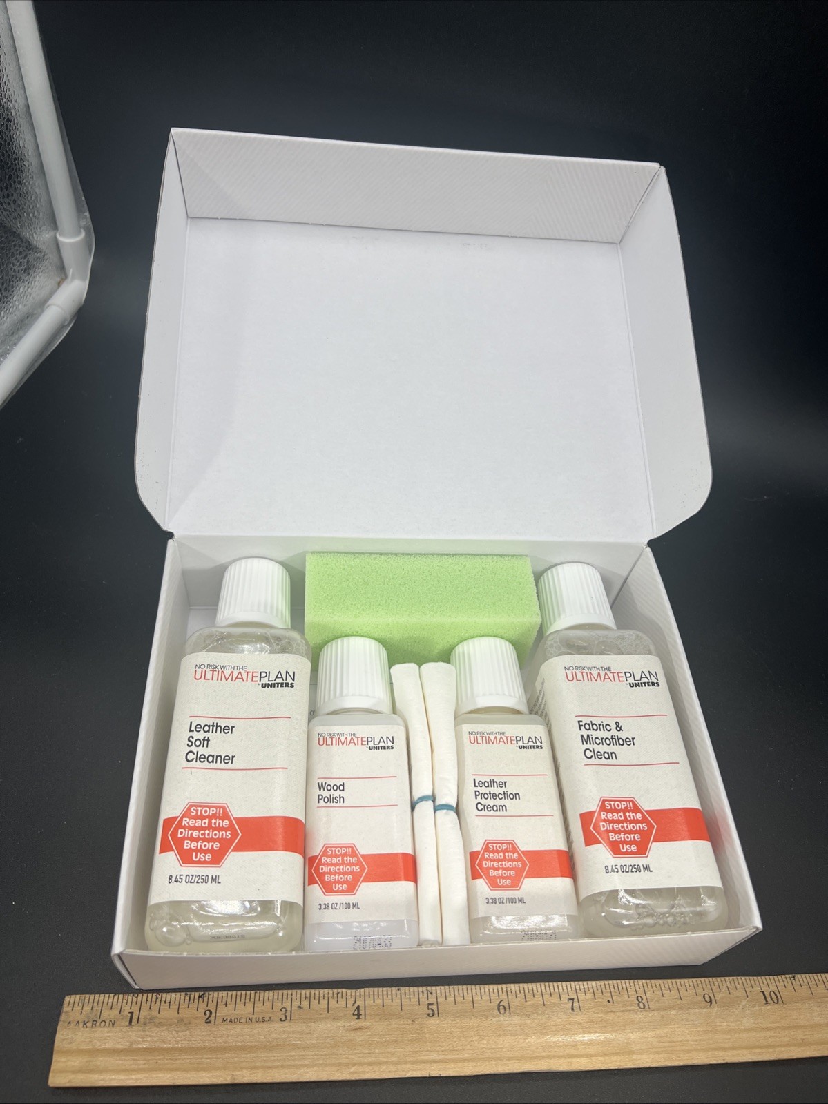 Ultimate Plan by UNITERS Furniture Care Kit Wood Leather Fabric Microfiber Clean