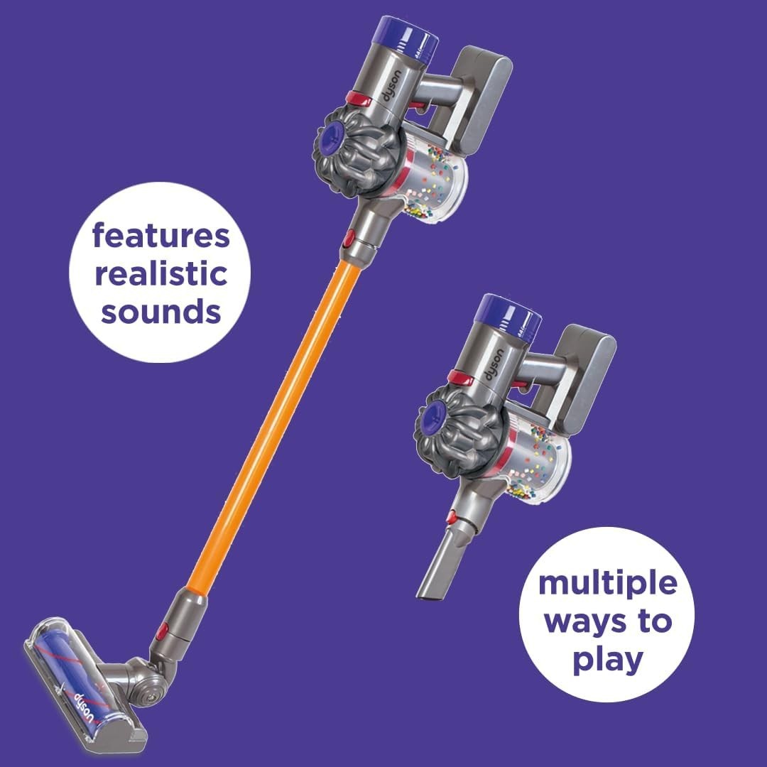 Toy Dyson Cordless Vacuum Realistic Role-Play for Children Aged 3 Plus Purple