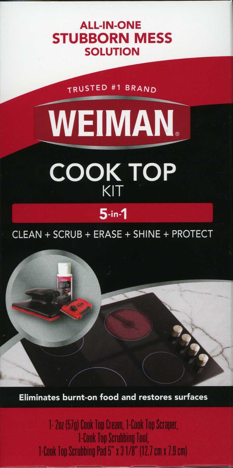 WEIMAN Complete COOK TOP CLEANING KIT Cleans & Shines ALL Glass Ceramic Cooktops