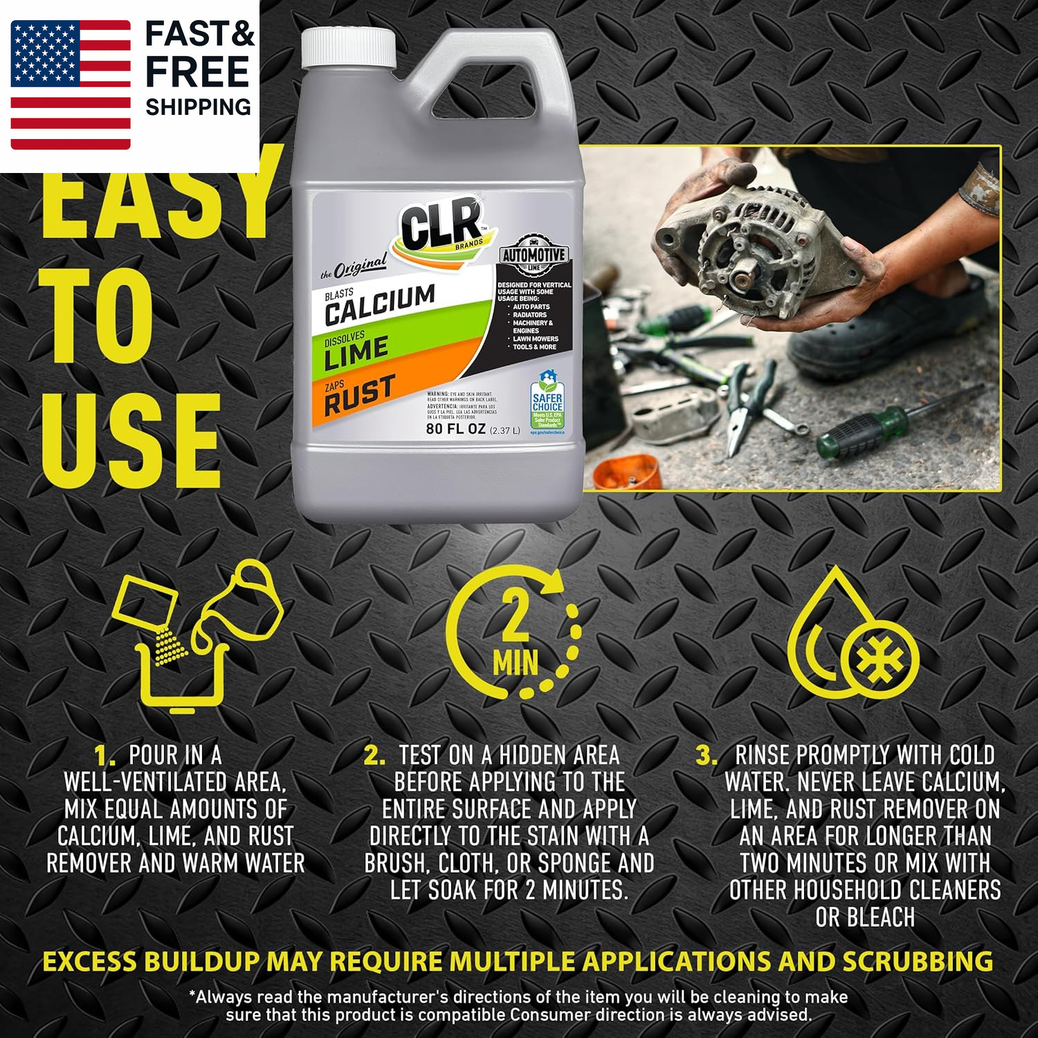 Brands® Automotive Calcium, Lime & Rust Remover, Cleaner for Multiple Surfaces,