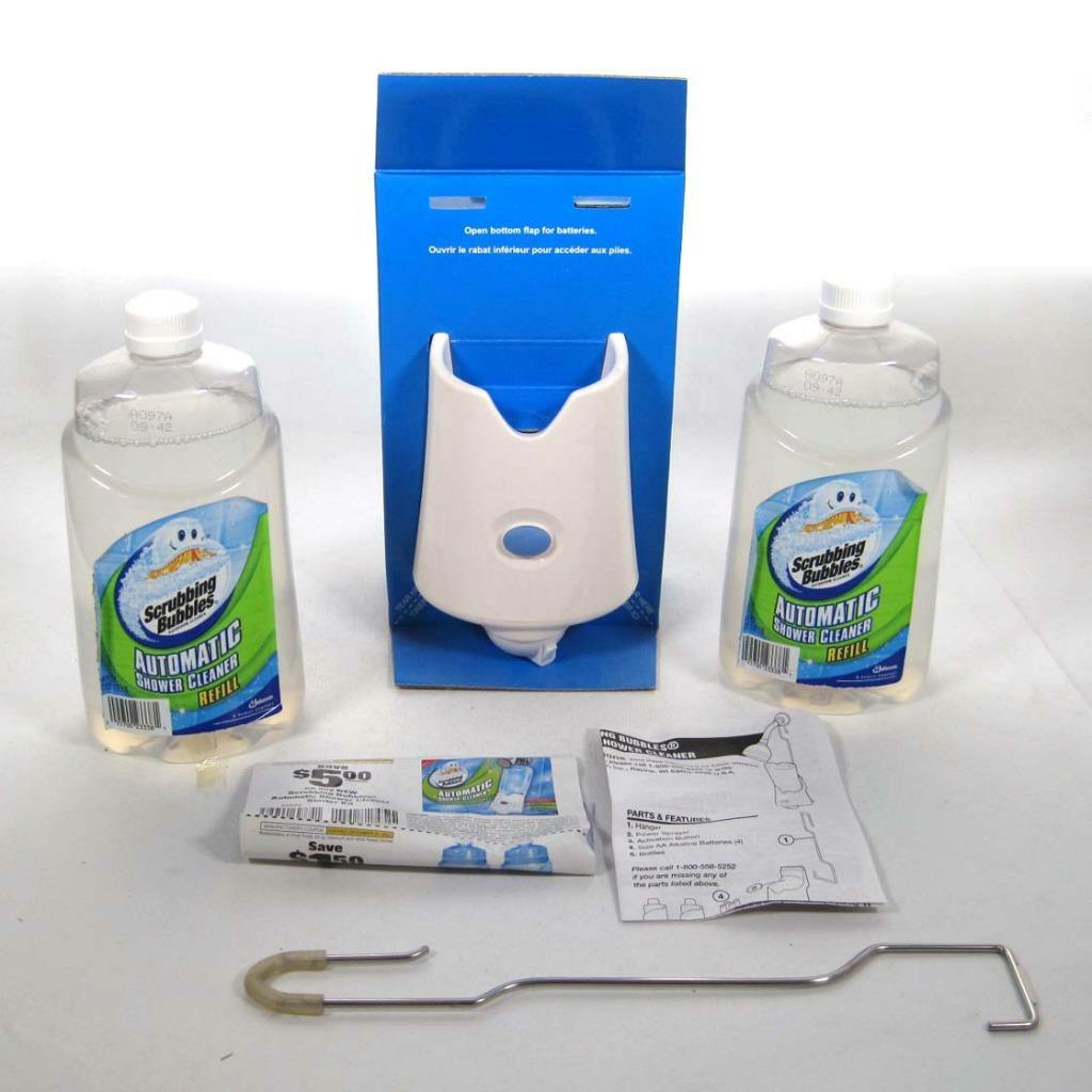 Scrubbing Bubbles Automatic Shower Cleaner With 2 Bottles Fresh Scent Open Box