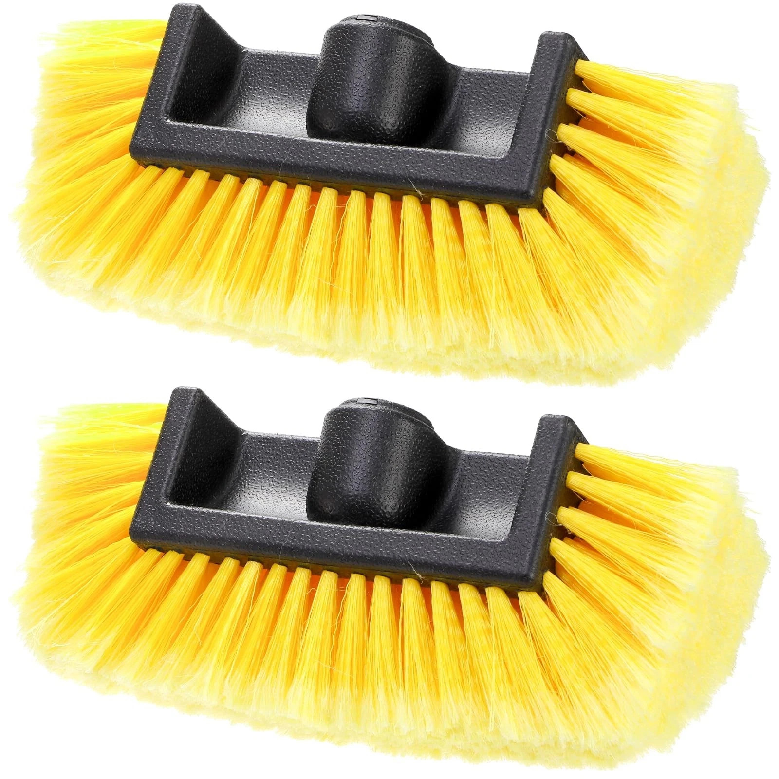 2 Pack Car Wash Brush Head, 10” Car Wash Scrubber with Soft Bristle, Car Cle…