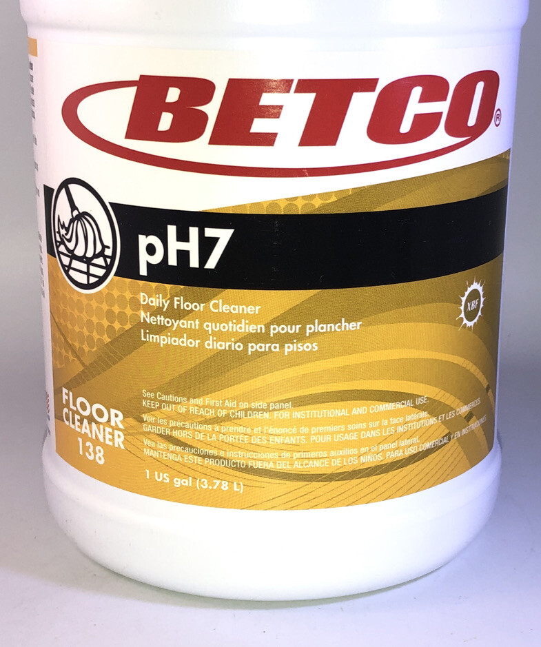 SHIPS N 24 HRS-Betco pH7 #138 Daily Floor Cleaner Lemon Scent 1 Gal.-Brand New