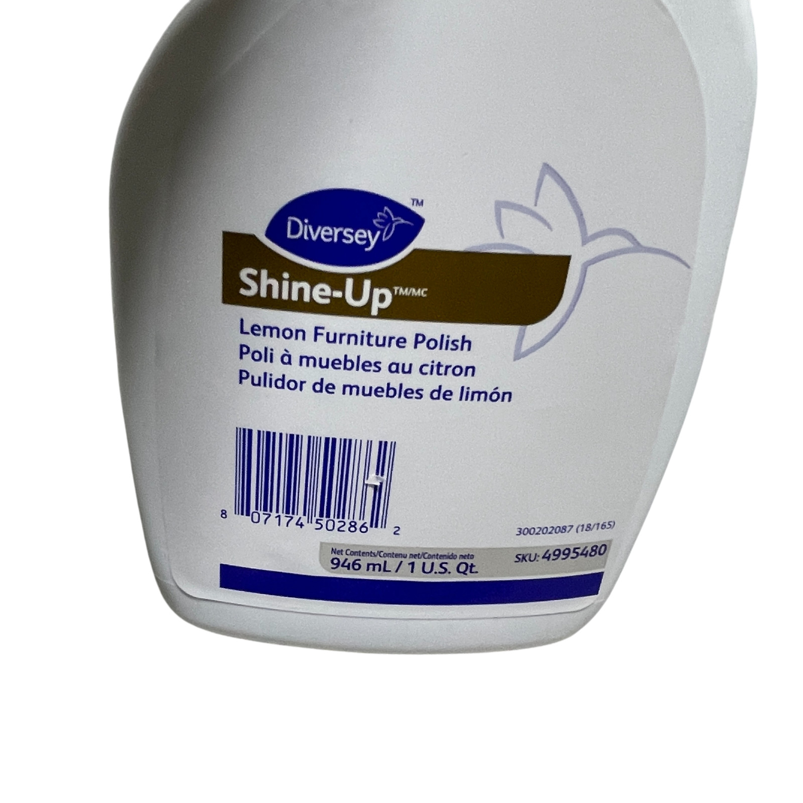 Diversey Shine Up Lemon Furniture Polish 32 Oz Bottle
