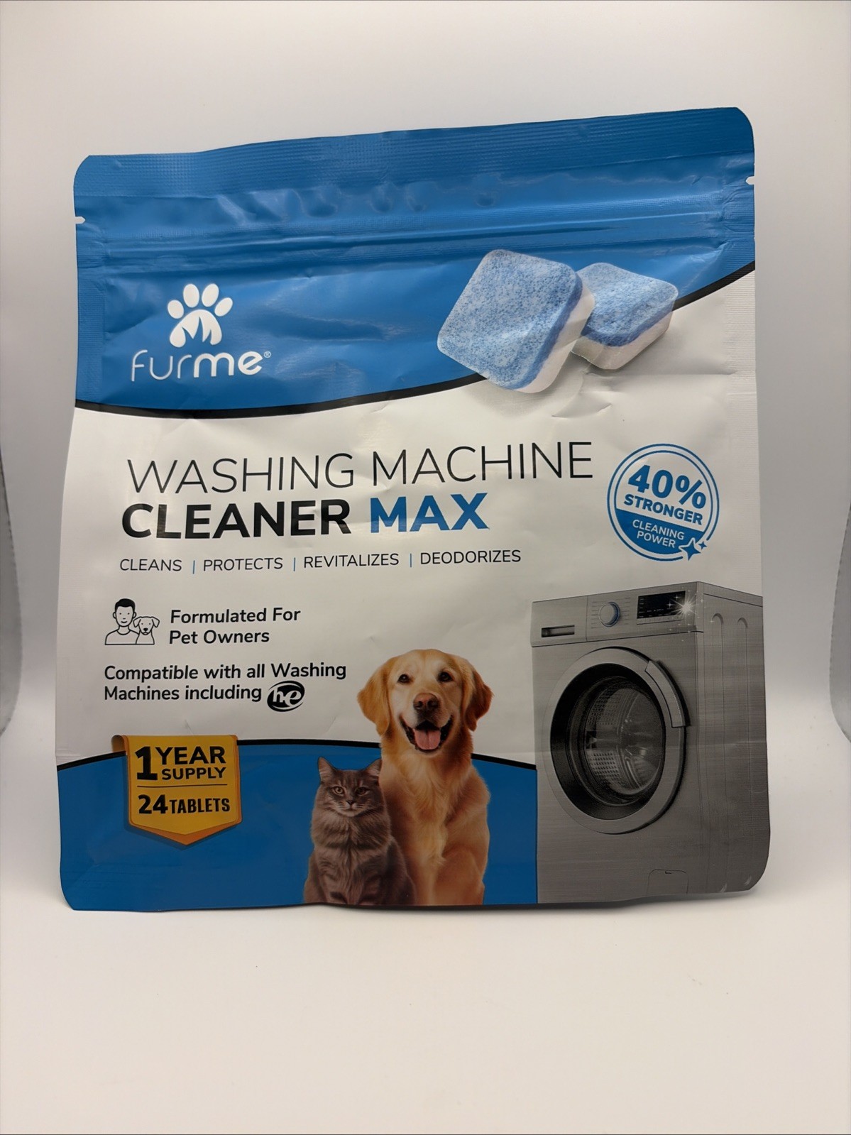 FurMe Washing Machine Cleaner Max Tablets, 24 Count