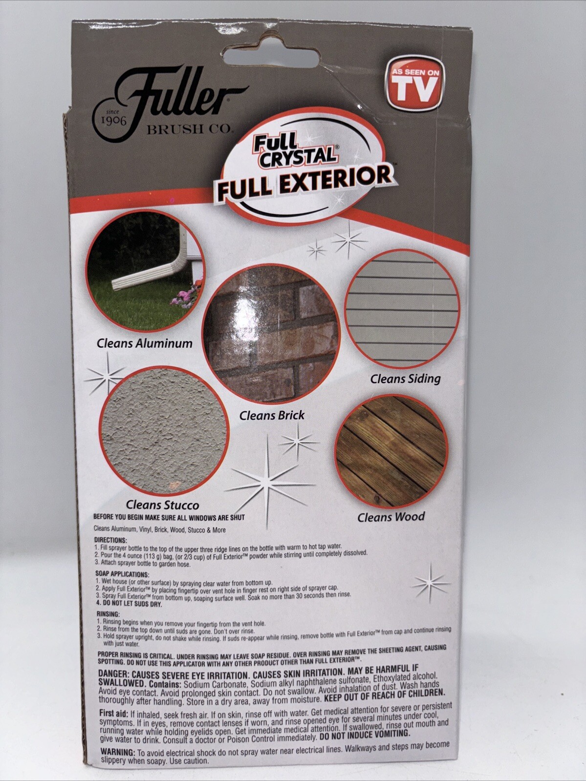 FULLER BRUSH FULL CRYSTAL EXTERIOR HOME OUTDOOR SURFACE WASHING CLEANING SYSTEM