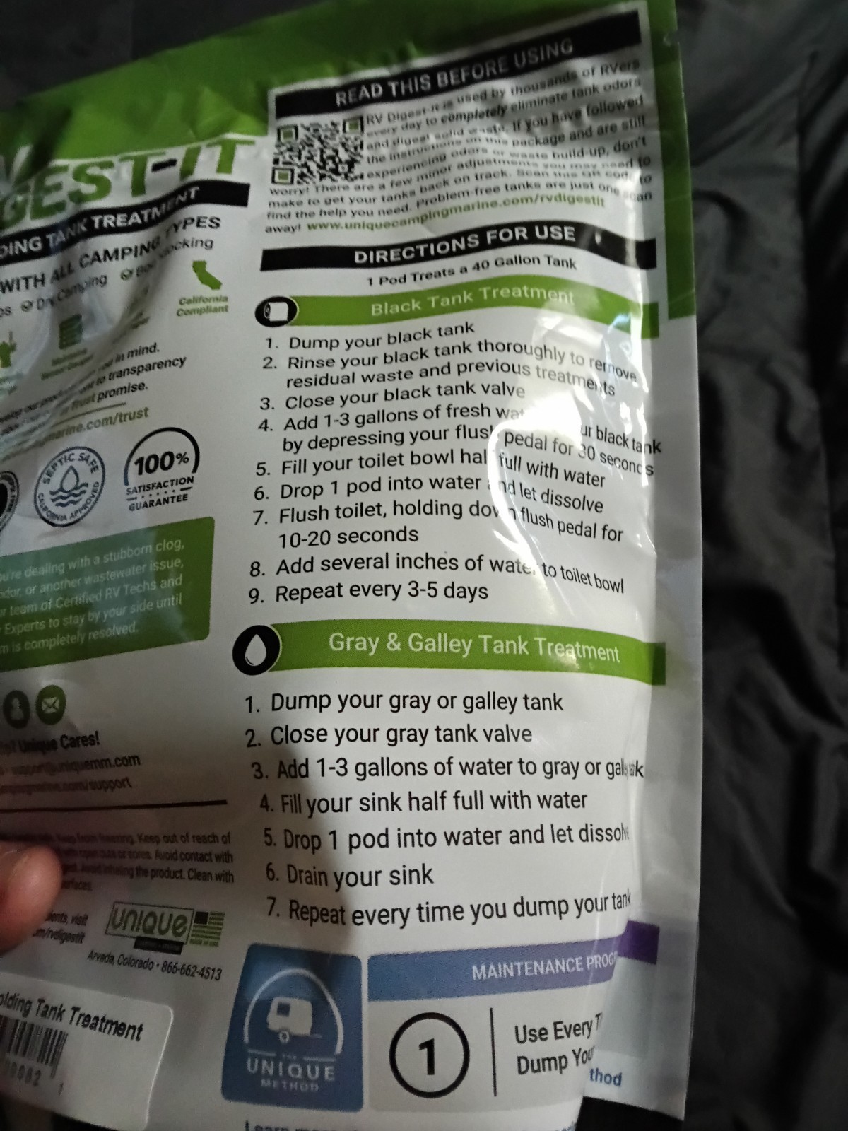 RV Digest-It Drop-In Pod Holding Tank Toilet Treatment (20 Rapid-Dissolve)