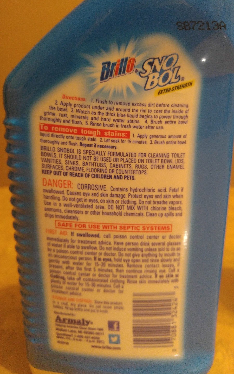 sno bol 24 ounce extra strength toilet bowl cleaner (50% stronger) lot of 3