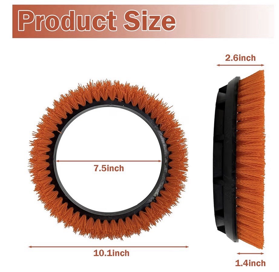 Set 4 237047 Orbiter Nylon Orange 12” Scrub Brush ORB550MC Orbiter Floor Machine