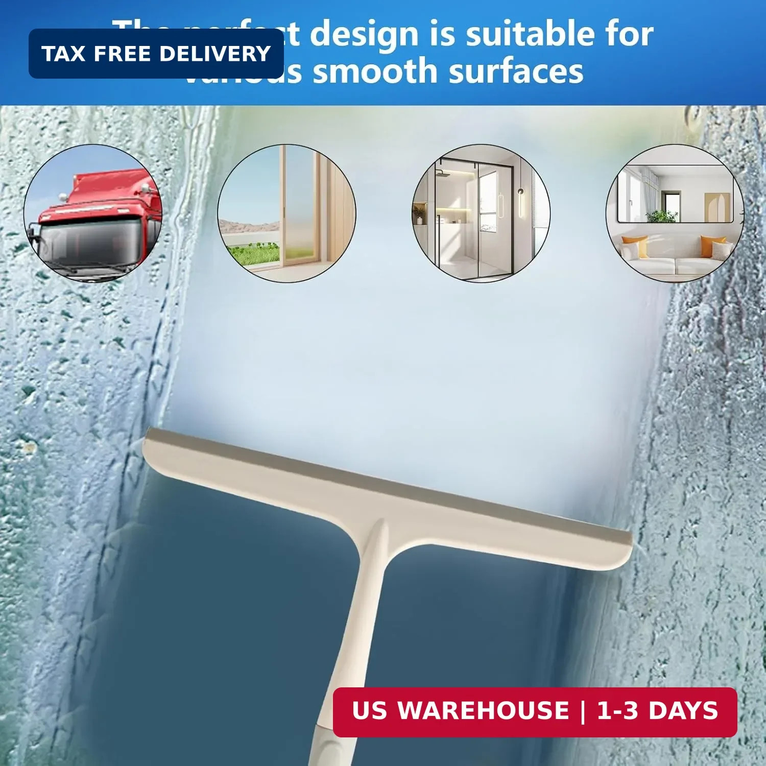 3 Pcs Shower Squeegee for Glass Doors, Car Window Squeegee, Streak-Free Mirror C