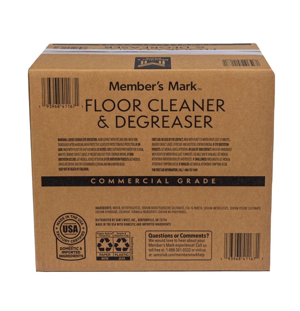Member’s Mark Commercial Grade Floor Cleaner & Degreaser ( 1 gal. 4 pk. )