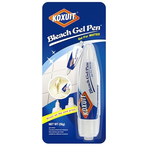Portable Dual-Tip Bleach Pen for White Clothes & Grout Stain Remover Travel Size