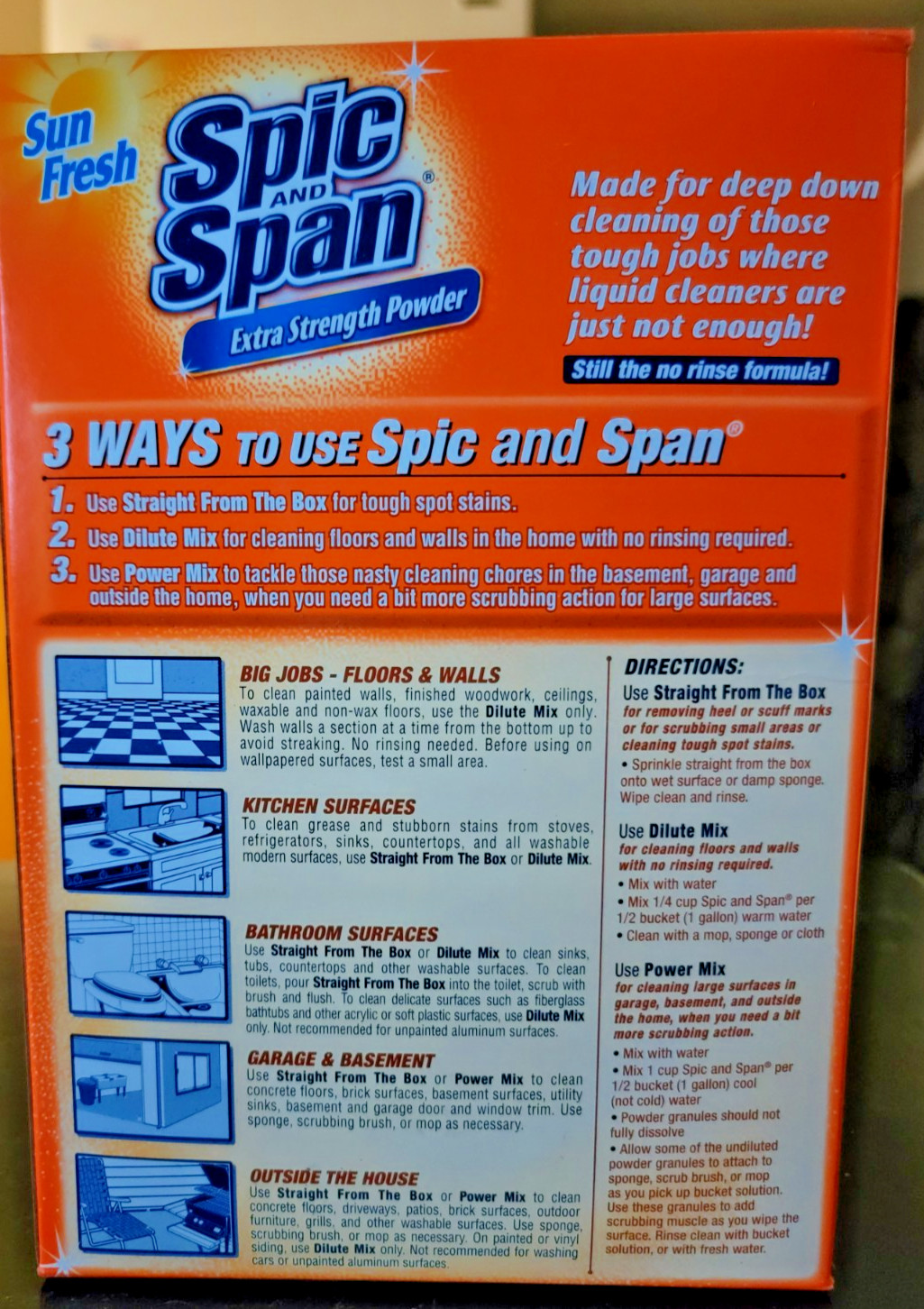 Spic and Span Extra Strength Powder Sun Fresh 27 oz (1 lb 11 oz) Discontinued