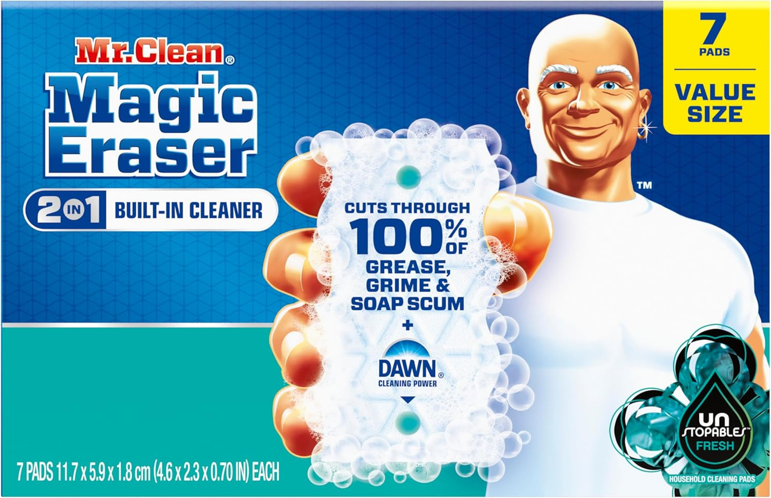 Magic Eraser Foaming Sponge, All Purpose Cleaner, Dawn Cleaning Power, Ultra Foa