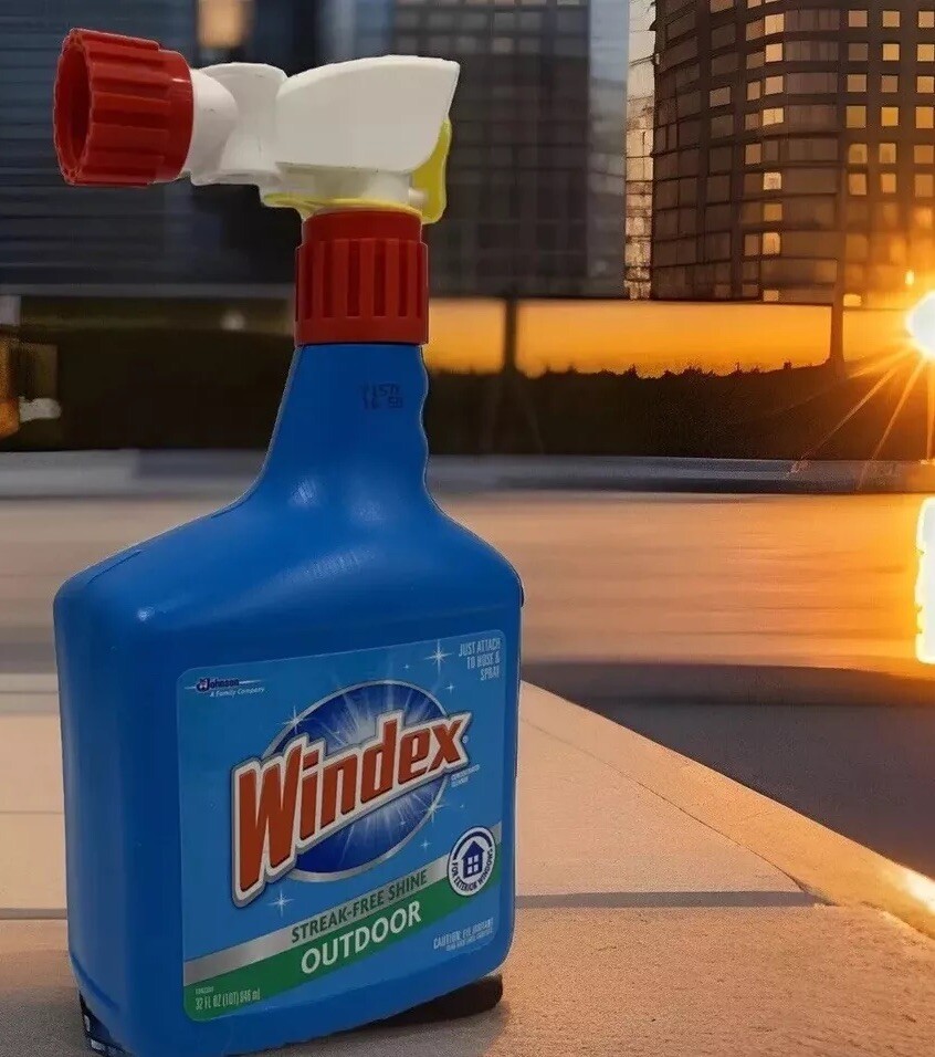 Windex Outdoor Window Cleaner For Glass Attach To Garden Hose 32 oz Concentrated