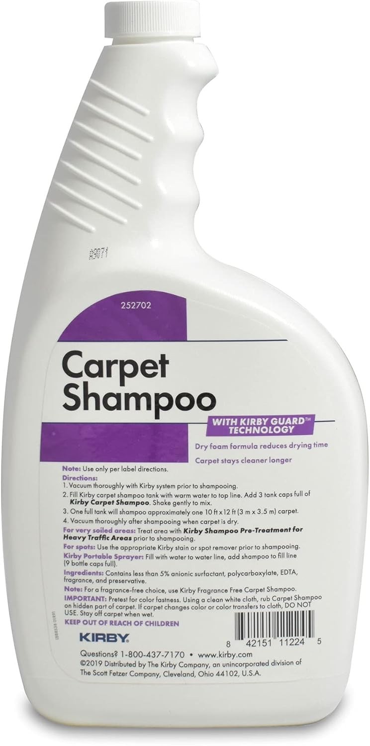 Kirby Shampoo & Stain Carpet Shampoo-Rug Remover & Odor Eliminator