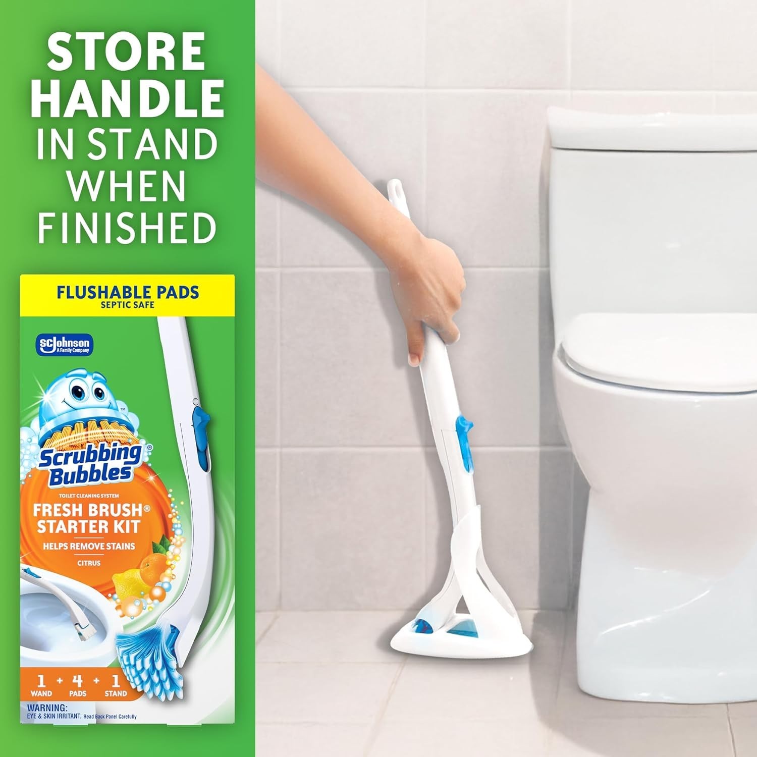 Scrubbing Bubbles Toilet Bowl Cleaning System with Flushable & Disposable Cle…