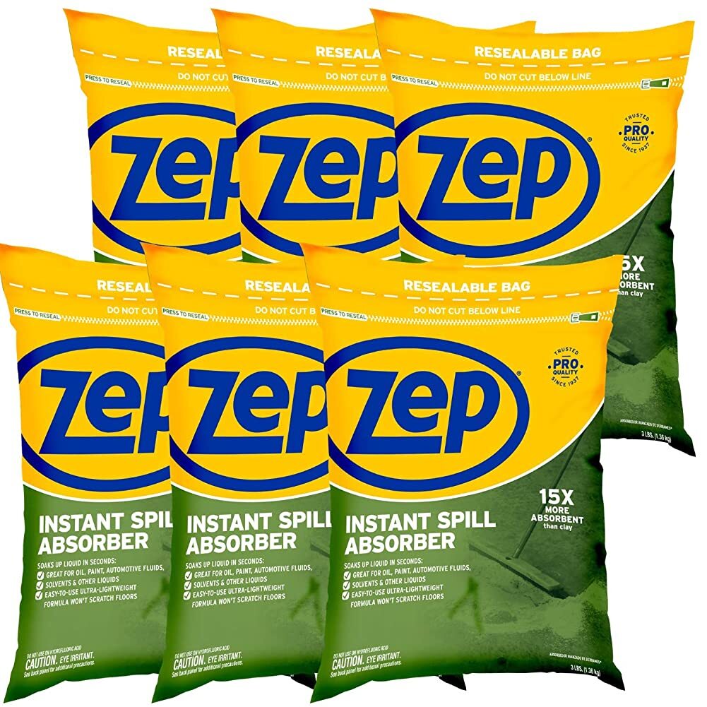 Zep Instant Spill Absorber – 3 Lb Bag (Case of 6) – ZUABS3