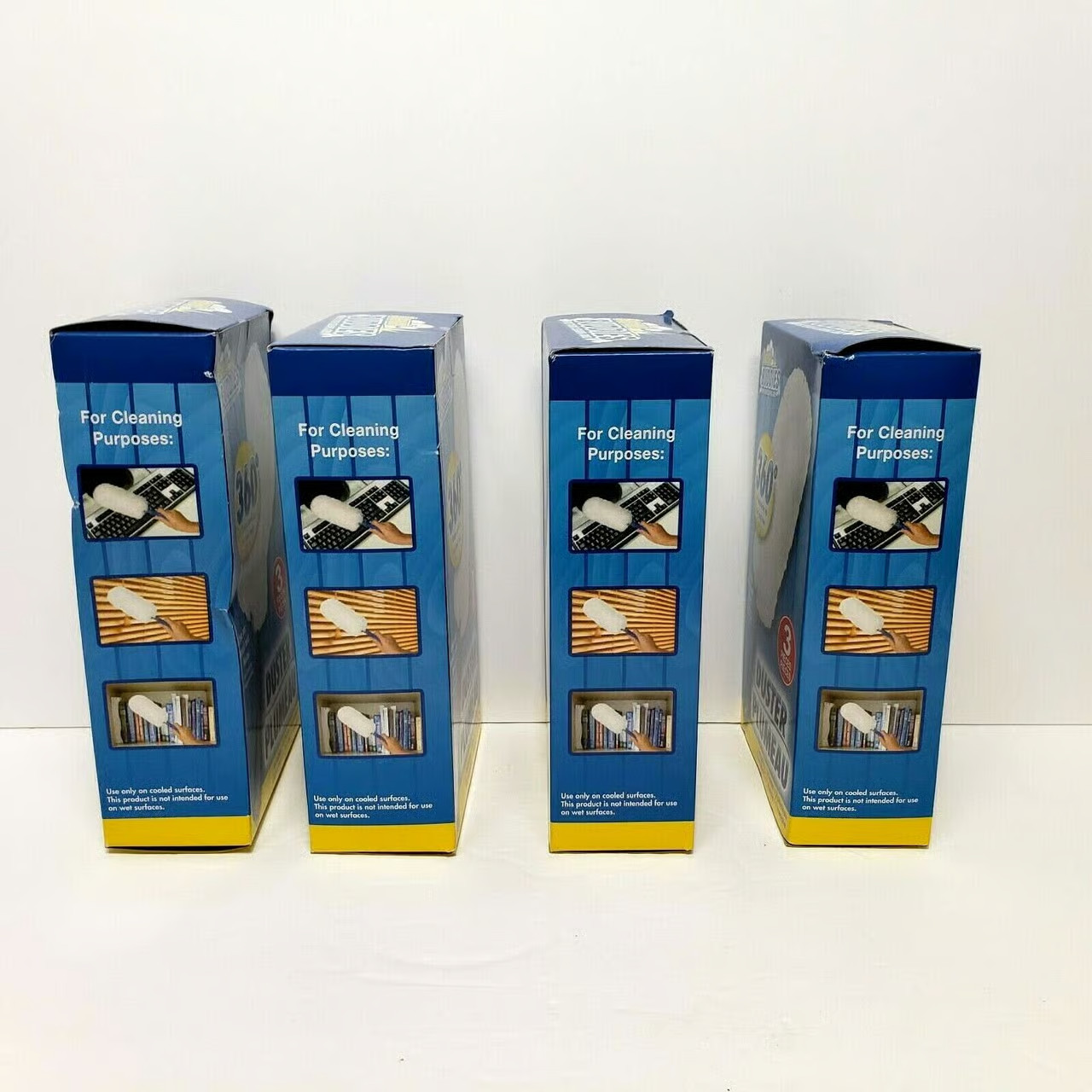 4x Scrub Buddies Multi Surface Duster 360 Fluffy All Round 1_Handle 2_Dusters/Pk