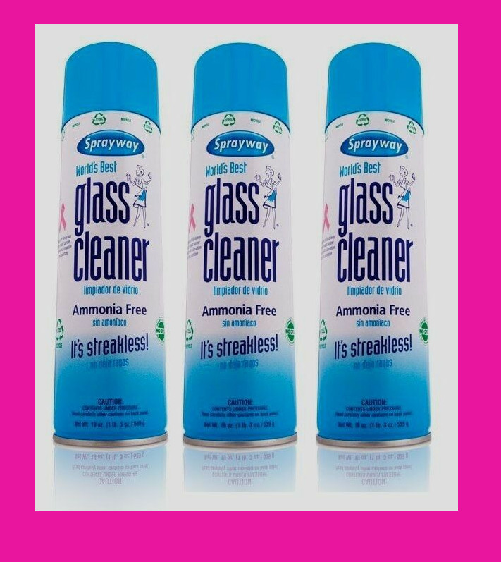 3 ~ SPRAYWAY GLASS CLEANER Windshield Mirrors Windows Ammonium Free 19 oz