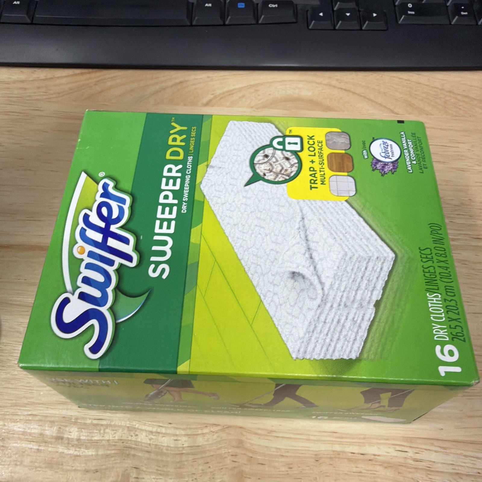 Swiffer Sweeper Dry Pad Floor Refills Lavender & Vanilla Comfort 16 Ct Vintage