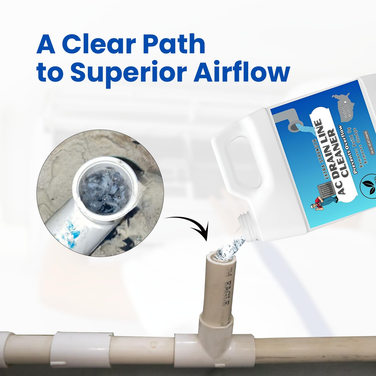 AC Drain Line Cleaner – Extra Strength | Clears Clogs & Buildup in HVAC A/& C…