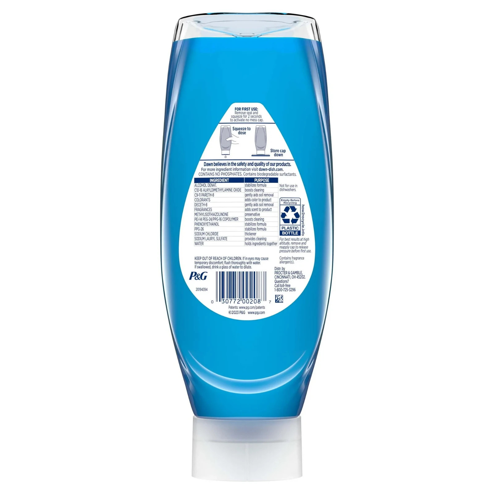 Dawn EZ-Squeeze Ultra Dish Soap Dishwashing Liquid, Original Scent, 22.0 fl oz