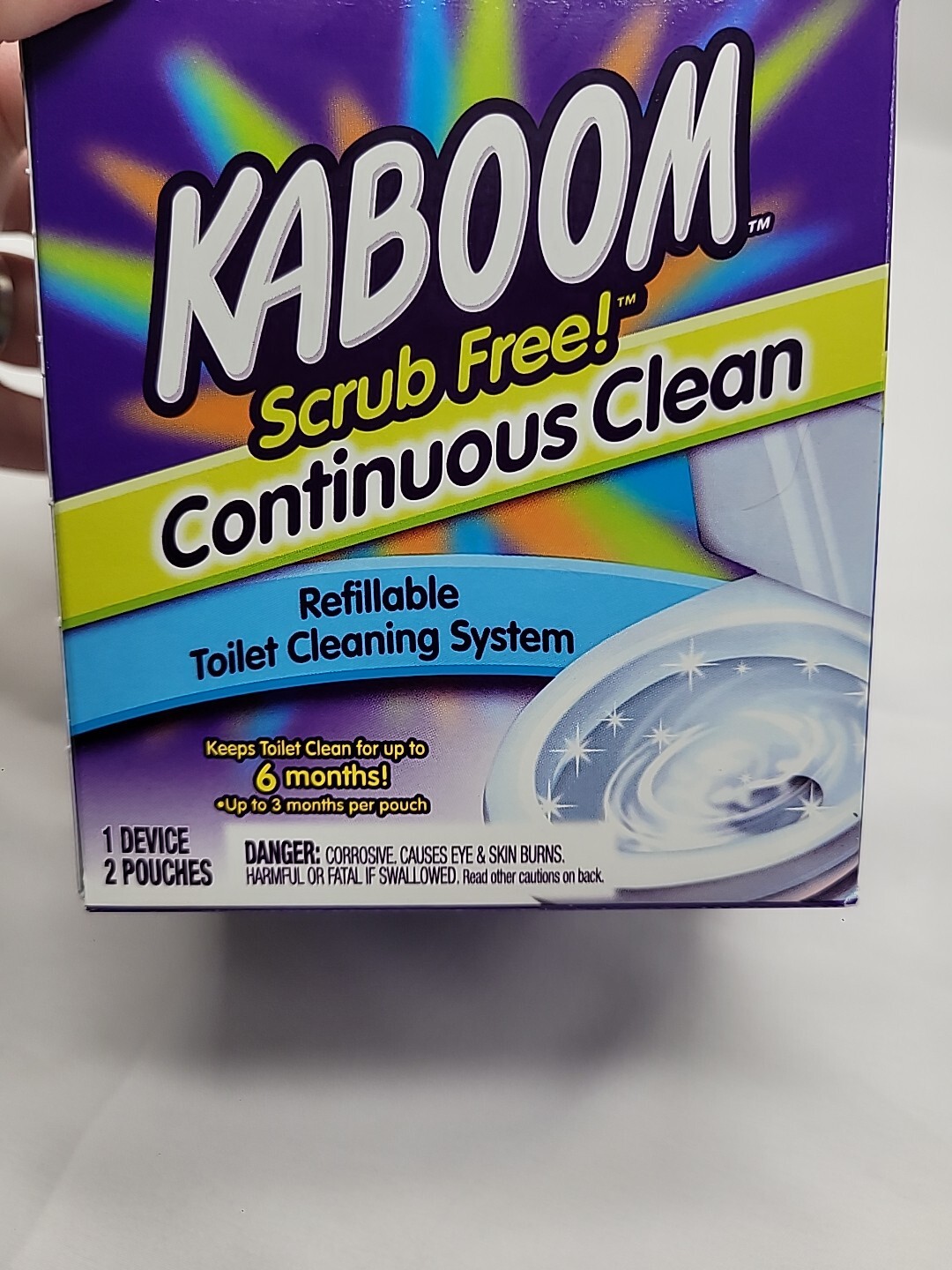 Kaboom Scrub Free! Toilet Bowl Cleaner System with 2 Refills brand new sealed